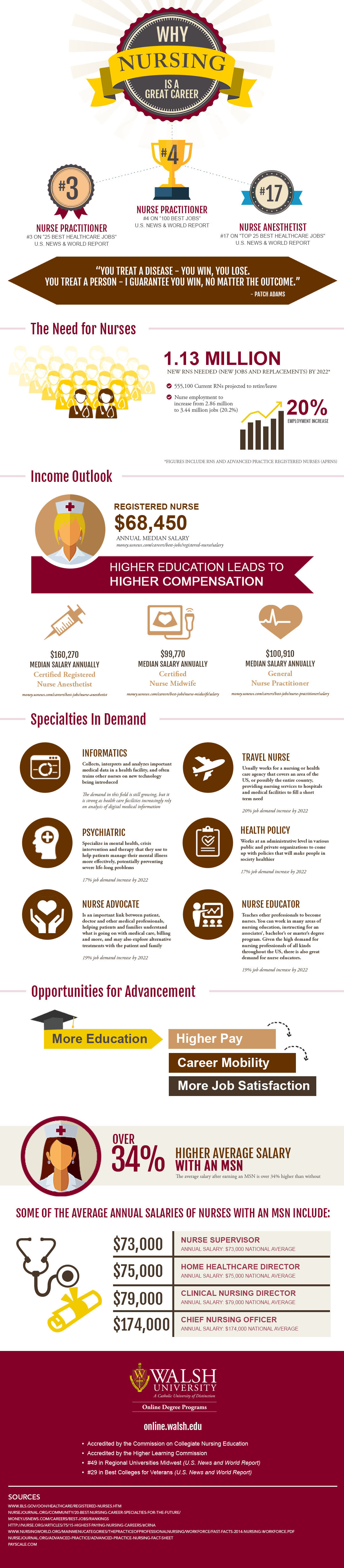 Online MSN - Nursing Infographic